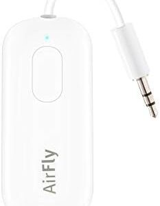 Twelve South AirFly Pro Bluetooth Wireless Audio Transmitter/ Receiver for up to 2 AirPods /Wireless Headphones; Use with any 3.5 mm Jack on Airplanes, Gym Equipment, TVs, iPad/Tablets and Auto