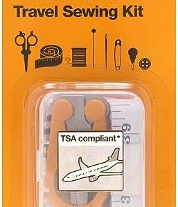 Fiskars Sewing Kit - 27-Piece Travel Sewing Set with Case - Craft Supplies - Orange