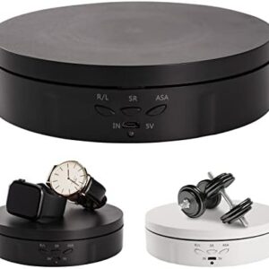 22 lbs Motorized Rotating Display Stand for Jewelry, 360 Degree , Automatic Mute Rotating Display Stand, Electronic Rotating Display Stand with USB Charging Port for Display, Photography Products