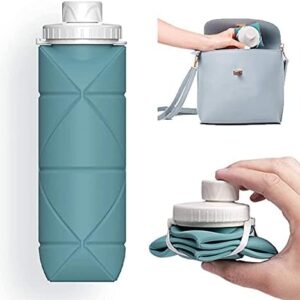 SPECIAL MADE Collapsible Water Bottles Cups Leakproof Valve Reusable BPA Free Silicone Foldable Travel Water Bottle Cup for Gym Camping Hiking Travel Sports Lightweight Durable