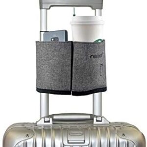 riemot Luggage Travel Cup Holder Free Hand Drink Carrier - Hold Two Coffee Mugs - Fits Roll on Suitcase Handles - Gifts for Flight Attendants Travelers Accessories