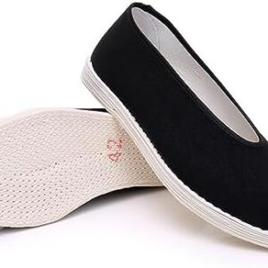 Handmade Martial Arts Kung Fu Tai Chi Canvas Shoes, Traditional Chinese Cloth Made Old Beijing Kung Fu Shoes