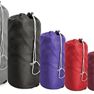 BeeGreen Stuff Sacks 6 Pack for Backpacking with Dust Flap Ditty Bags Bulk for Camping Gear Outdoor Products Gym Sport Travel Drawstring Bags Foldable Lightweight