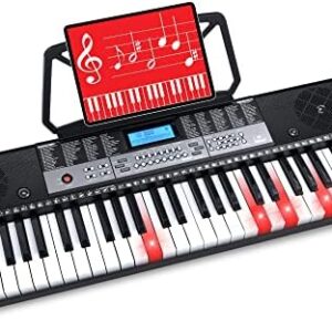 Best Choice Products 54-Key Electronic Keyboard Piano Portable Beginner Electric Keyboard Complete Set w/LCD Screen, Power Adapter, Teaching Modes, Music Sheet Stand, Built in Speakers
