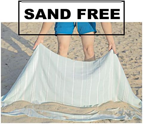 Cotton Turkish Beach Towels Quick Dry Sand Free Oversized Bath Pool Swim Towel Extra Large Xl Big Blanket Adult Travel Essentials Cruise Accessories Must Haves Clearance Vacation Stuff Necessities - Image 5