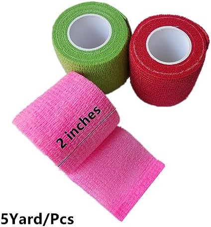 Hysiwen 6 Pack 2" x 5 Yards Self Adhesive Bandage Breathable Cohesive Wrap Self Adherent Vet Tape Self Stick Bandage Wrap for Sports, Athletic, Wrist, Ankle(White) - Image 2