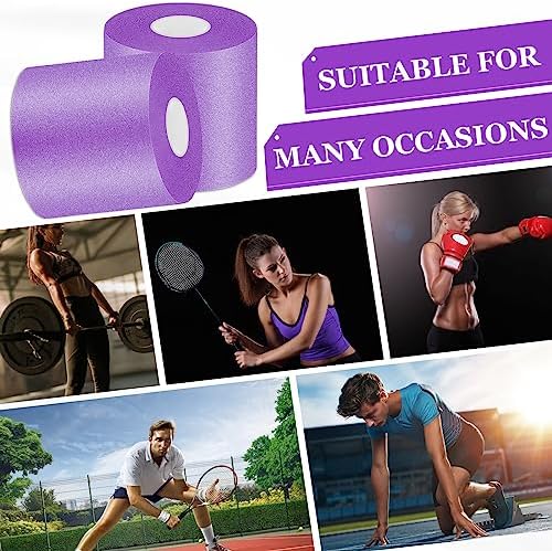 30 Yards Pre-wrap Athletic Tape Foam Underwrap Tape Sports Foam Underwrap Bandage Athletic Foam Tape for Wrists Elbows Knees Ankles Hair, 2.76 Inches (Purple) - Image 4