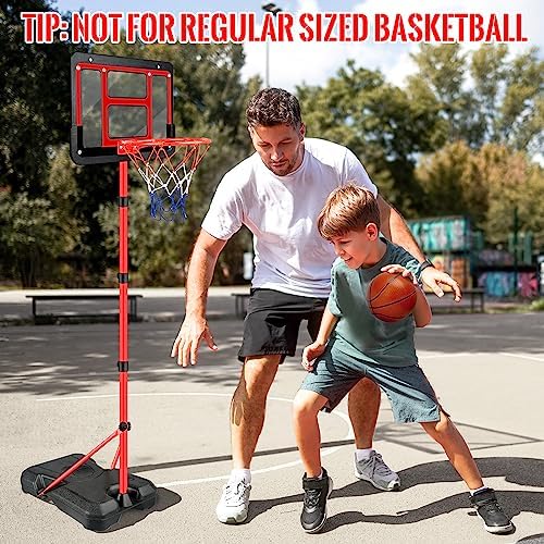 Kids Basketball Hoop with Stand, Adjustable Basketball Set, Toddler Basketball Toys for Boys Age 3 4 5 6 7 8, Indoor Outdoor Backyard Sport Game Gifts - Image 5