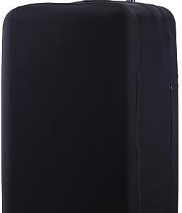 RainVillage Travel Luggage Cover Suitcase Protector Scratch-Resistant Fit 19-31 Inch Suitcase, Not Included Suitcase (Black, S(19-21inch))