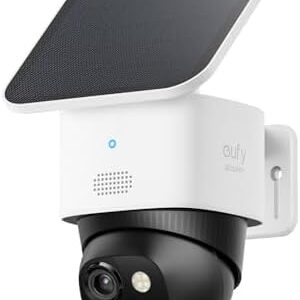 eufy Security SoloCam S340, Solar Security Camera, Wireless Outdoor Camera, 360° Pan & Tilt Surveillance, No Blind Spots, 2.4 GHz Wi-Fi, No Monthly Fee, HomeBase S380 Compatible