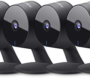 LaView Security Cameras 4pcs, Home Security Camera Indoor 1080P, Wi-Fi Cameras Wired for Pet, Motion Detection, Two-Way Audio, Night Vision, Phone App, Works with Alexa, iOS & Android & Web Access