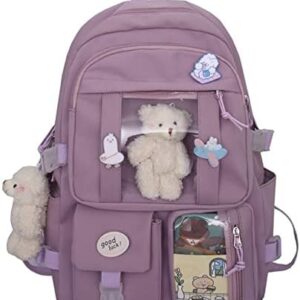 Freie Liebe Cute Backpack Kawaii Backpack Bookbag with Pin and Accessories