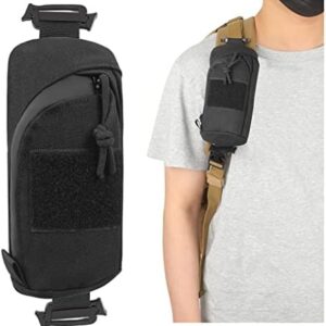 Backpack Shoulder Strap Accessory Pouch, Tactical Molle Bag Multifunctional Military EDC Tool Pockets Small Compact Pouchs for Belt Outdoor Sport Hunting