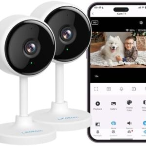 Indoor Camera, litokam Cameras for Home Security with Night Vision, Pet Camera with Phone App, 2K Indoor Security Camera, Motion Detection, 2-Way Audio, WiFi Camera Home Camera Compatible with Alexa