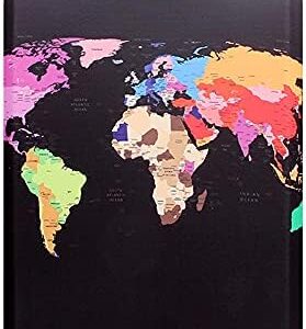 MosaiRudo Thicker Luggage Cover Elastic Suitcase Cover Protector Fits 18-32 Inch Suitcase Travel Accessories (World Map, S)