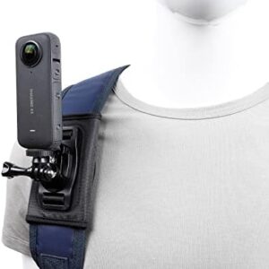 PellKing Camera Backpack Belt Mount for Insta360 One X3/ One X2/ One R/Go 2 Compatible with GoPro Hero10 /9/8/7/6 and Other Action Camera, with 1/4 Adapter
