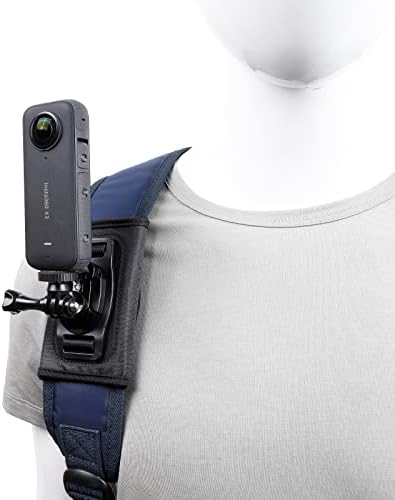 PellKing Camera Backpack Belt Mount for Insta360 One X3/ One X2/ One R/Go 2 Compatible with GoPro Hero10 /9/8/7/6 and Other Action Camera, with 1/4 Adapter