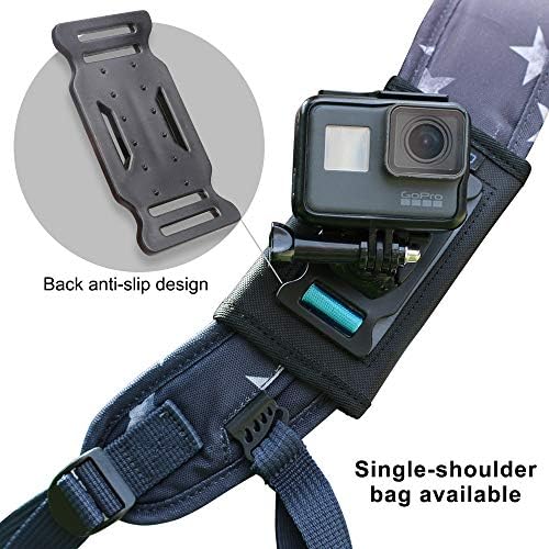 SKEZN Backpack Shoulder Strap Mount Camera with Adjustable Shoulder Pad and 360 Degree Rotating Base Compatible with GoPro Hero 12 Black, Hero 11/9/8, DJI Action 4/3 and More (4.3 * 2.8 * 2.2 in) - Image 4