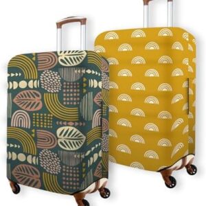 Kana & Kaili 2-in-1 Reversible Luggage Cover | Stylish Suitcase Covers for Luggage | Spandex Luggage Covers for Suitcase TSA Approved | Suitcase Cover | Luggage Sleeves for Suitcases | Boho S
