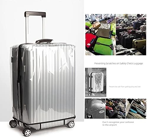 T Tersely Clear PVC Suitcase Cover Protectors 20/24/26/28/30 Inch Suitcase Baggage Covers - Waterproof Dustproof and Anti-Scratch 20-30 Inch Luggage Cover (20inch) - Image 5