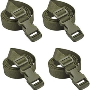 XTACER 1 Inch Molle Backpack Accessory Strap Luggage Straps Cover Strap Sleeping Bag Strap with Buckle (Green, 40)