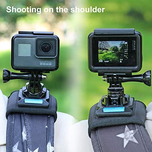 SKEZN Backpack Shoulder Strap Mount Camera with Adjustable Shoulder Pad and 360 Degree Rotating Base Compatible with GoPro Hero 12 Black, Hero 11/9/8, DJI Action 4/3 and More (4.3 * 2.8 * 2.2 in) - Image 6