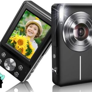 Digital Camera 2024 Newest 1080P 44MP Digital Cameras for Photography, Digital Point and Shoot Camera for Kids with 16X Zoom, Anti-Shake, Compact Small Travel Camera for Boys Girls Teens Gift