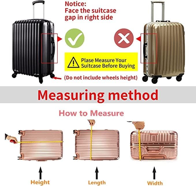 T Tersely Clear PVC Suitcase Cover Protectors 20/24/26/28/30 Inch Suitcase Baggage Covers - Waterproof Dustproof and Anti-Scratch 20-30 Inch Luggage Cover (20inch) - Image 2