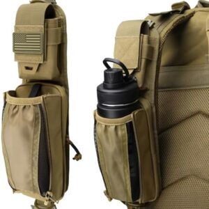 WYNEX Molle Tactical Pouchs of Water Bottle Pouch Version, Tactical Accessories Backpack Strap Pouch Water Bottle Carrier Holder Molle Accessories for Backpacks