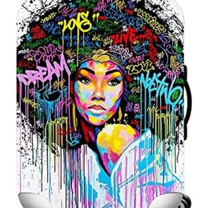 WUJIAONIAO Travel Luggage Cover Spandex Suitcase Protector Washable Baggage Covers (M (for 22-24 inch luggage), hands off)